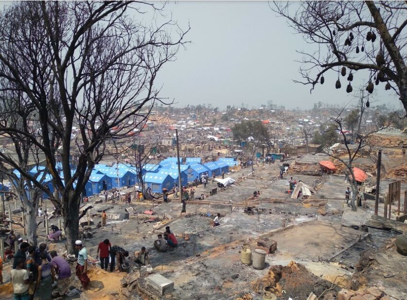 Cox’s Bazar Refugee Camp Fire