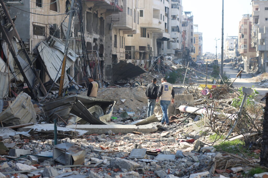 Destroyed buildings in Gaza, Palestine