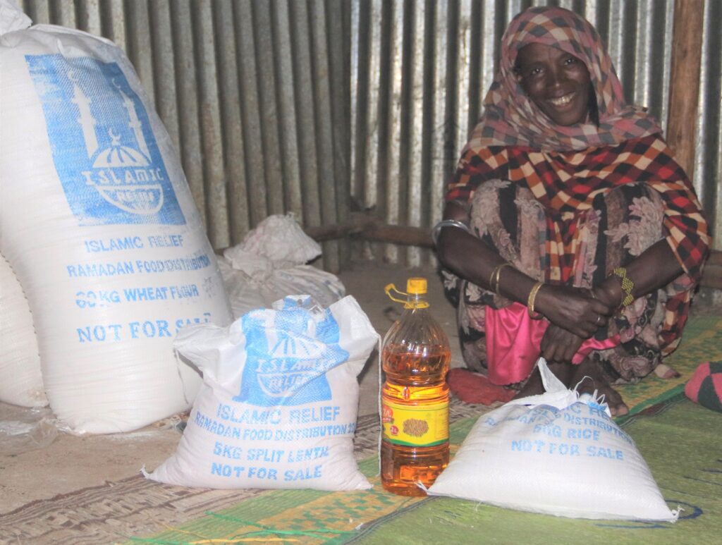 Momina from Meiso district, Oromia, Ethiopia, one of the recipients of the food pack. 