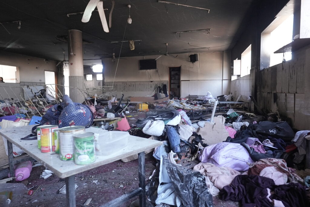 classroom destroyed by attack on gaza school