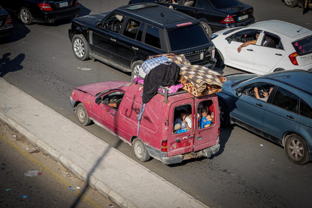 Civilians in Lebanon fleeing to safer areas, hopefully free from bombings 