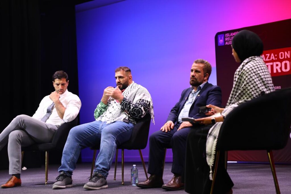 Dr. Mohamed and Dr. Ahmed from PANZMA sharing insights alongside brother Samir at our Brisbane panel discussion