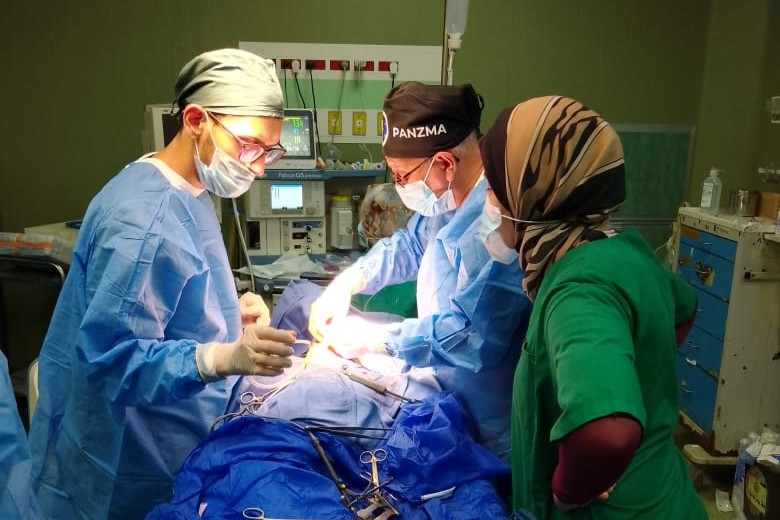 PANZMA doctors doing Heart Surgery, which will still be ongoing Gaza aid in Ramadan
