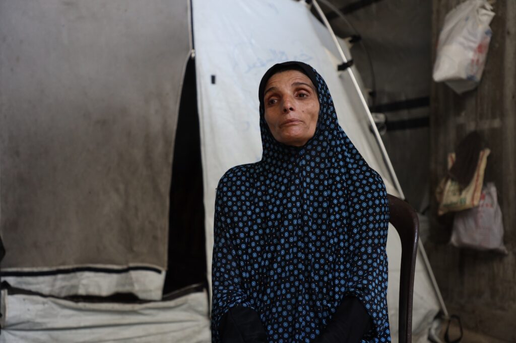 Sumayya, Noor's mother, who's been widowed and her children made orphans after the bombs killed Noor's father