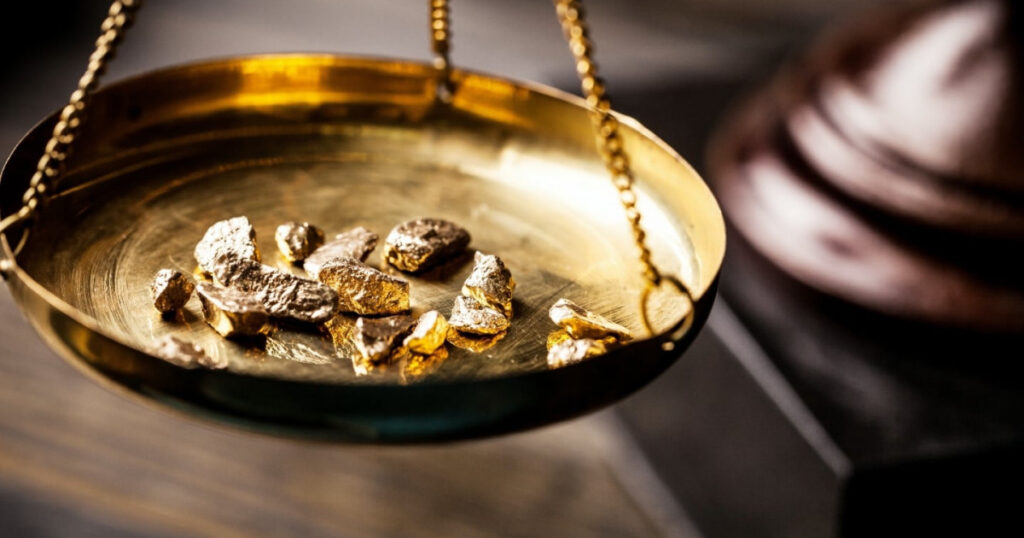 Raw gold on scale, nisab value for Zakat can be measured in gold or silver