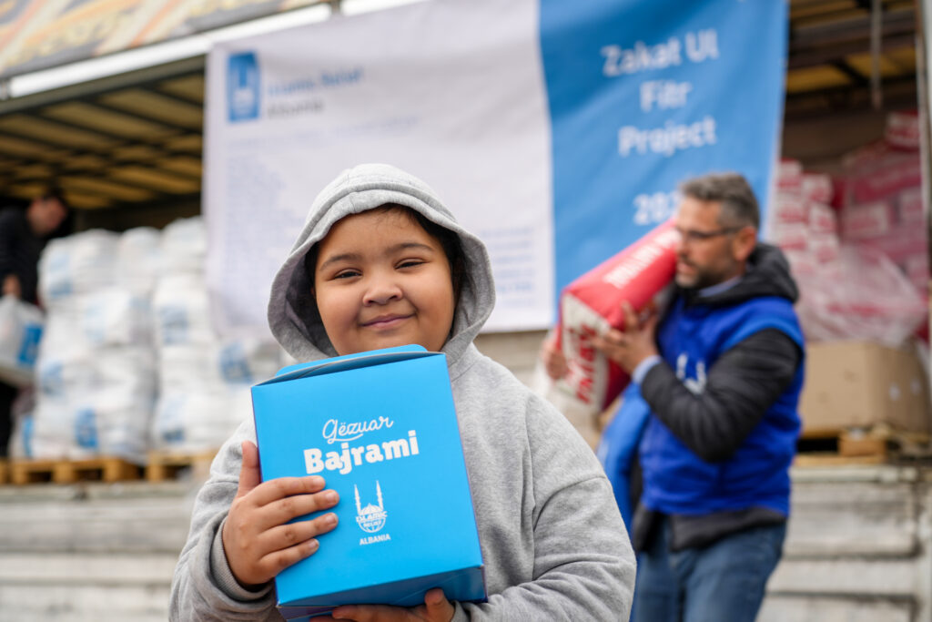 Children with Eid gifts for Eid Al-Adha